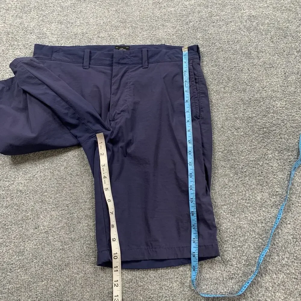 J Crew Shorts Mens 30 Navy Nylon Stretch Tech 10.5 Inch Stretch Flat Front Golf